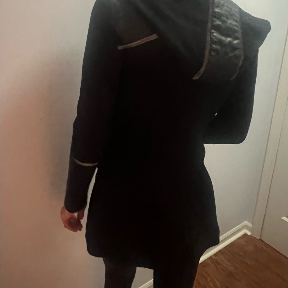 Blanc noir asymmetrical hooded jacket.  Size XS.  Brand new.  Worn once. - Picture 2 of 3